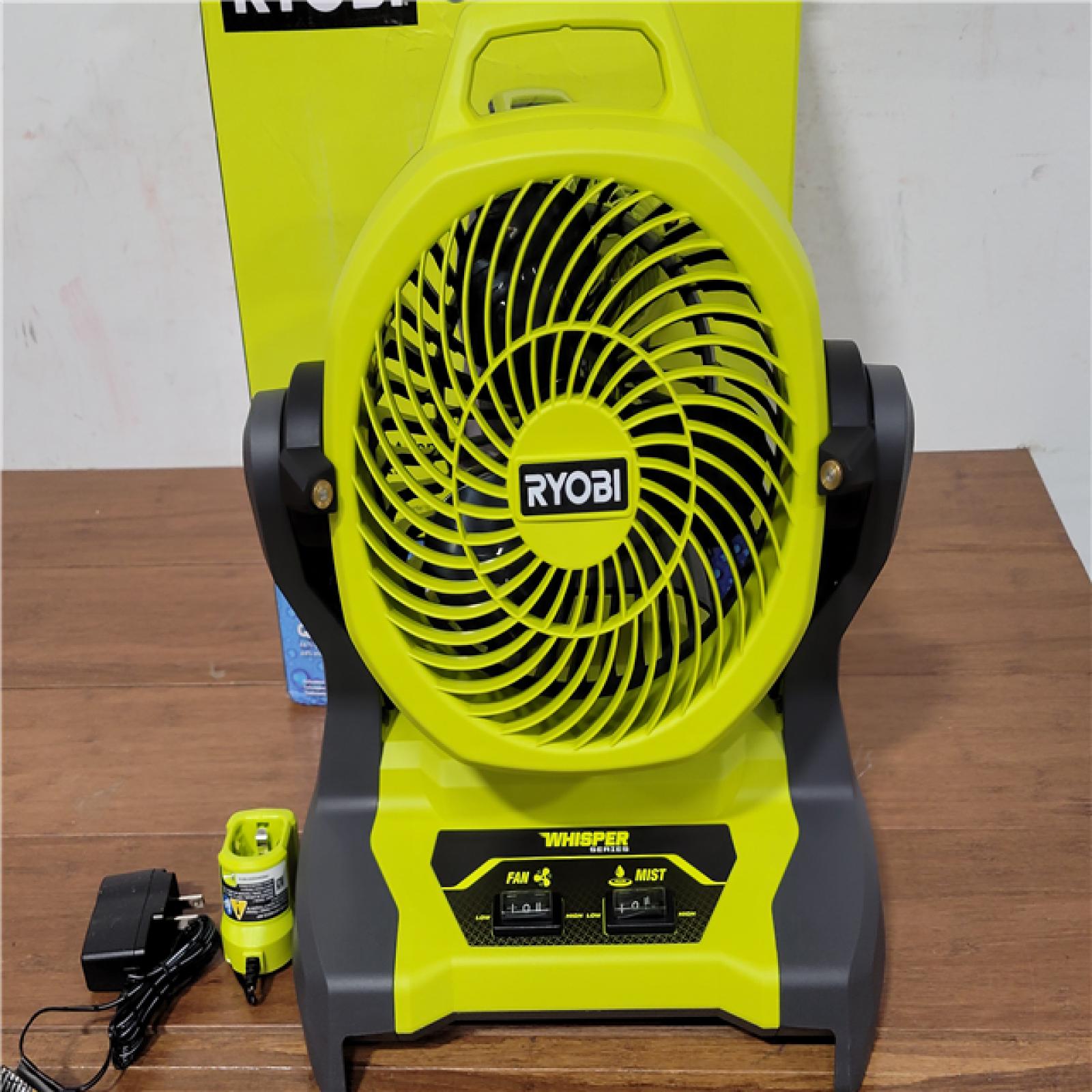 California NEW Ryobi One+ 18V 7.5 Bucket Top Misting Fan Kit  Includes (1) Battery & Charger