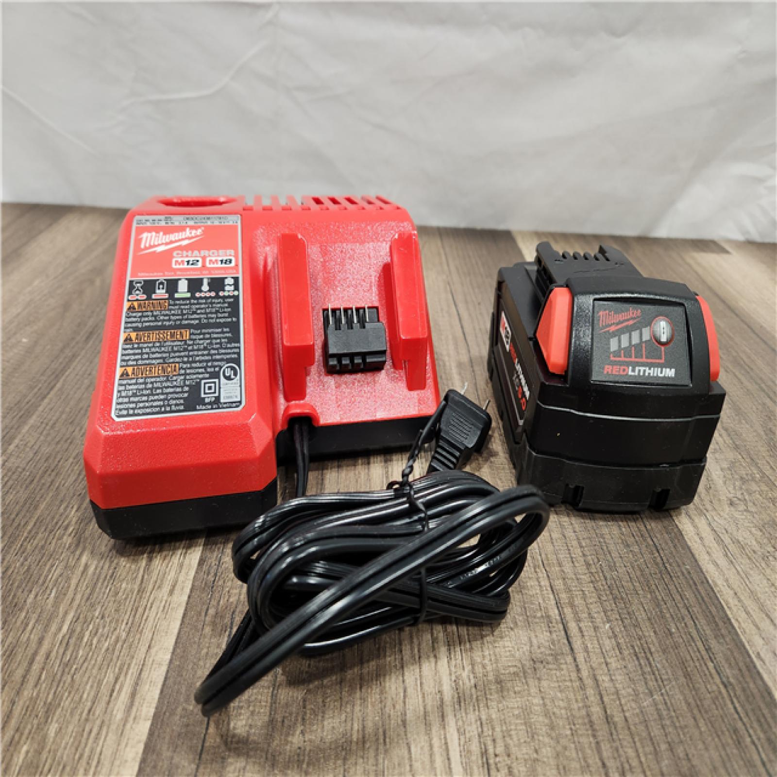 AS-IS - Milwaukee M18 18-Volt Lithium-Ion XC Starter Kit with One 5.0Ah Battery and Charger