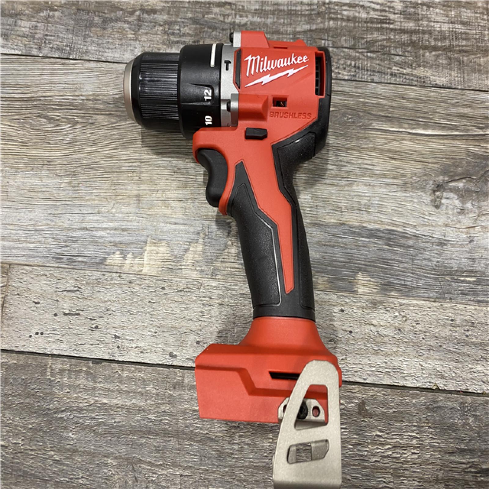 AS-IS Milwaukee 18V Lithium-Ion Brushless Cordless 1/2 in. Compact Hammer Drill/Driver Kit