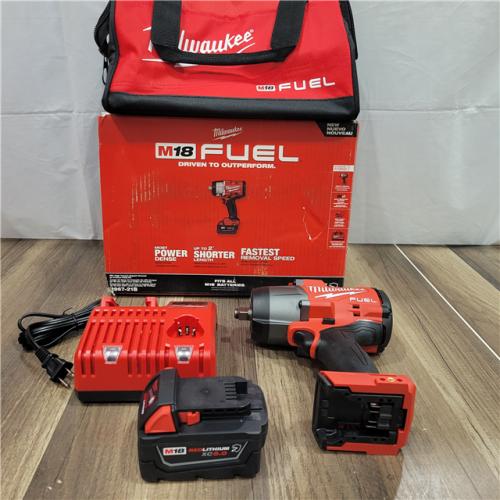 AS-IS Milwaukee M18 1/2 in. Cordless Brushless High Torque Impact Wrench Kit (Battery & Charger)
