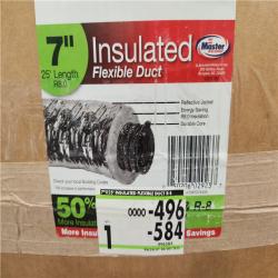 Phoenix Master Flow 7 in. x 25 ft. Insulated Flexible Duct R8 Silver Jacket Pallet (8-Ducts)