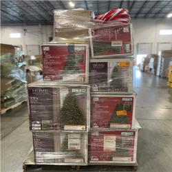 DALLAS LOCATION- AS-IS ASSORTED CHRISTMAS TREES & DECORATIONS PALLET