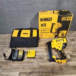 HOUSTON LOCATION - AS-IS (APPEARS LIKE NEW) DeWALT DCN681D1 20V MAX 18ga Cordless Brushless Narrow Crown Stapler Kit w/ BATTERY & CHARGER