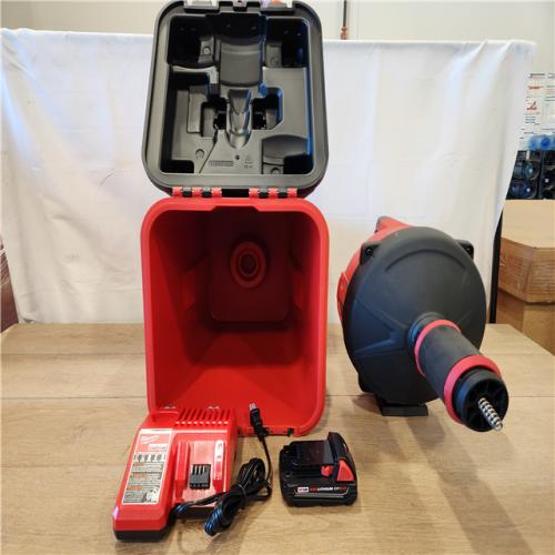 AS-IS- Milwaukee M18 FUEL Drain Snake with CABLE DRIVE Kit