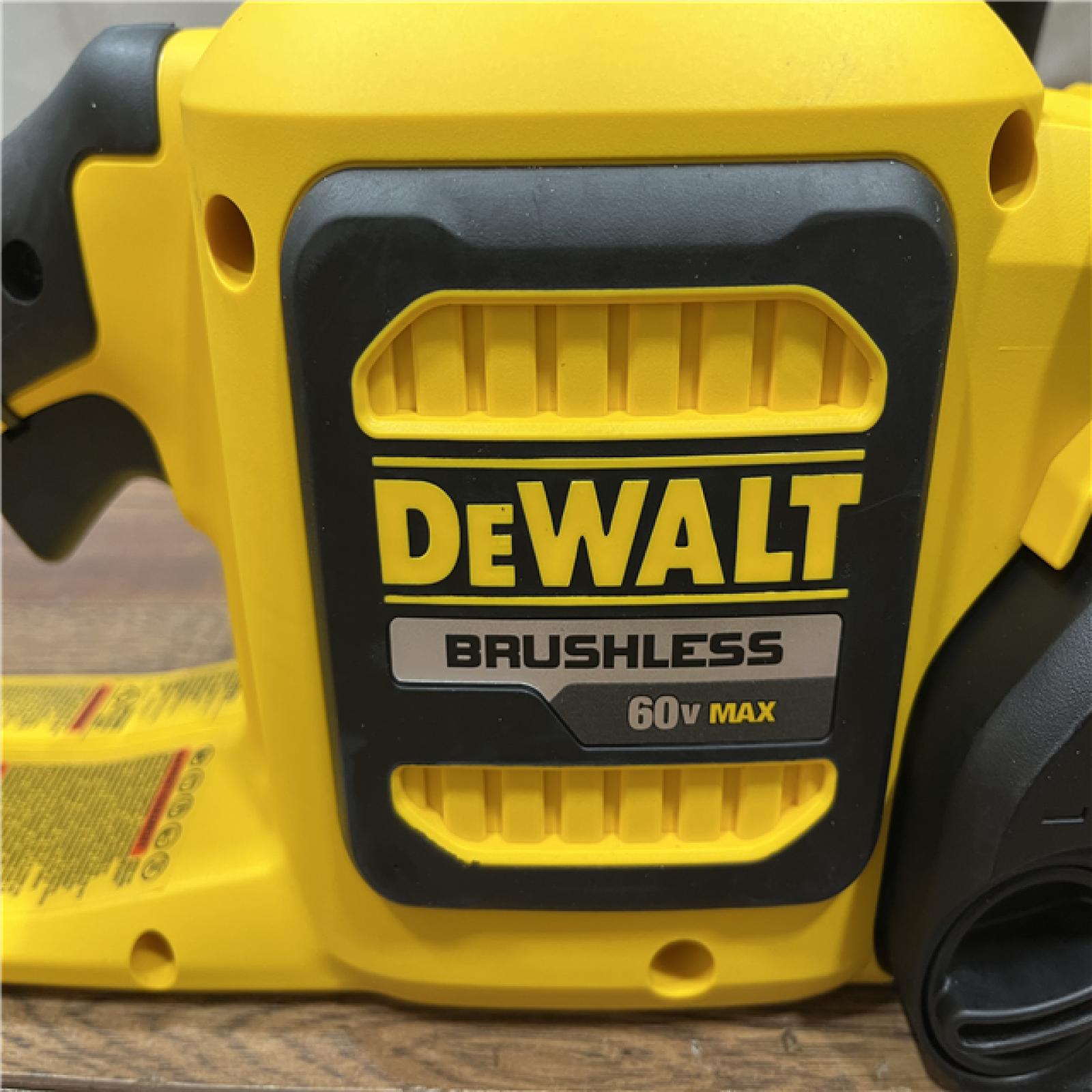 AS-IS DEWALT  FLEXVOLT 60V MAX 16in. Brushless Cordless Battery Powered Chainsaw Kit with (1) FLEXVOLT 2 Ah Battery & Charger
