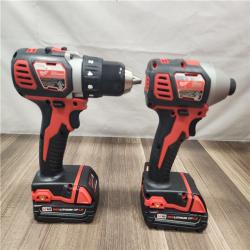 AS-IS- Milwaukee 18V Cordless Brushed 2-Tool Drill/Driver and Impact Driver Kit