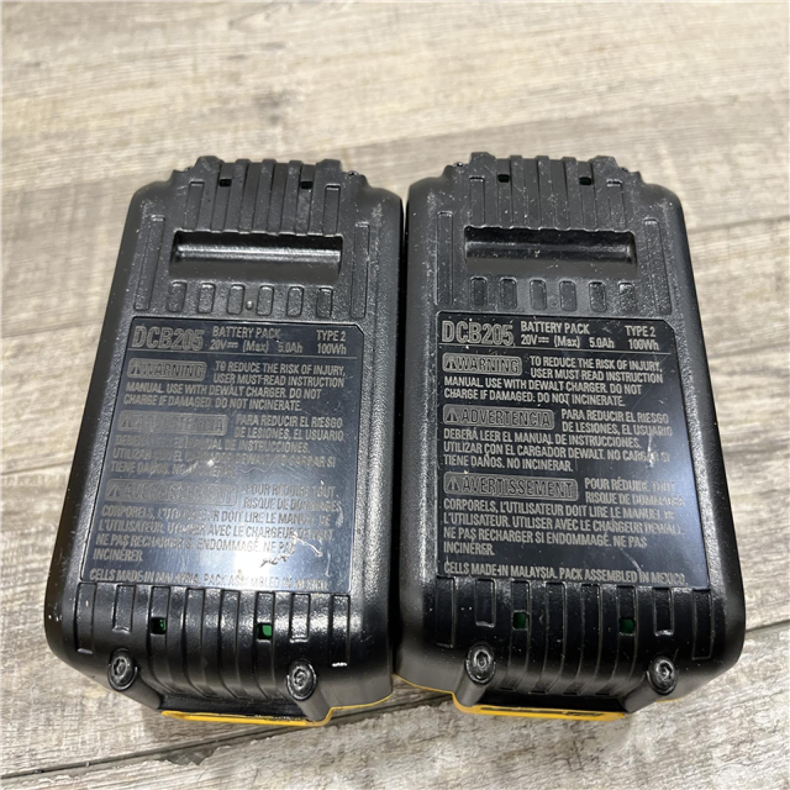 AS-IS DEWALT 20V MAX Lithium-Ion 5.0Ah Battery (2-Pack)