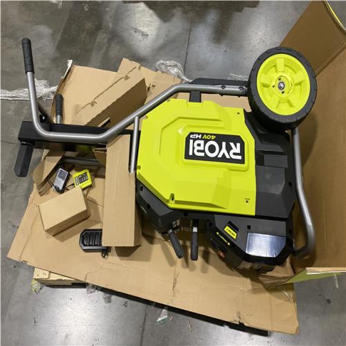 Dallas Location - As-Is RYOBI 40V HP Brushless 12-Ton Kinetic Battery Electric Log Splitter Kit - 4.0Ah Battery and Charger Included