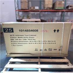 DALLAS LOCATION- AS-IS HUSKY Standard Duty 42 in. 8-Drawer Matte Army Green Rolling Tool Cabinet