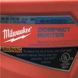 AS-IS Milwaukee FUEL 18V Lithium-Ion Brushless Cordless Compact Router (Tool-Only)