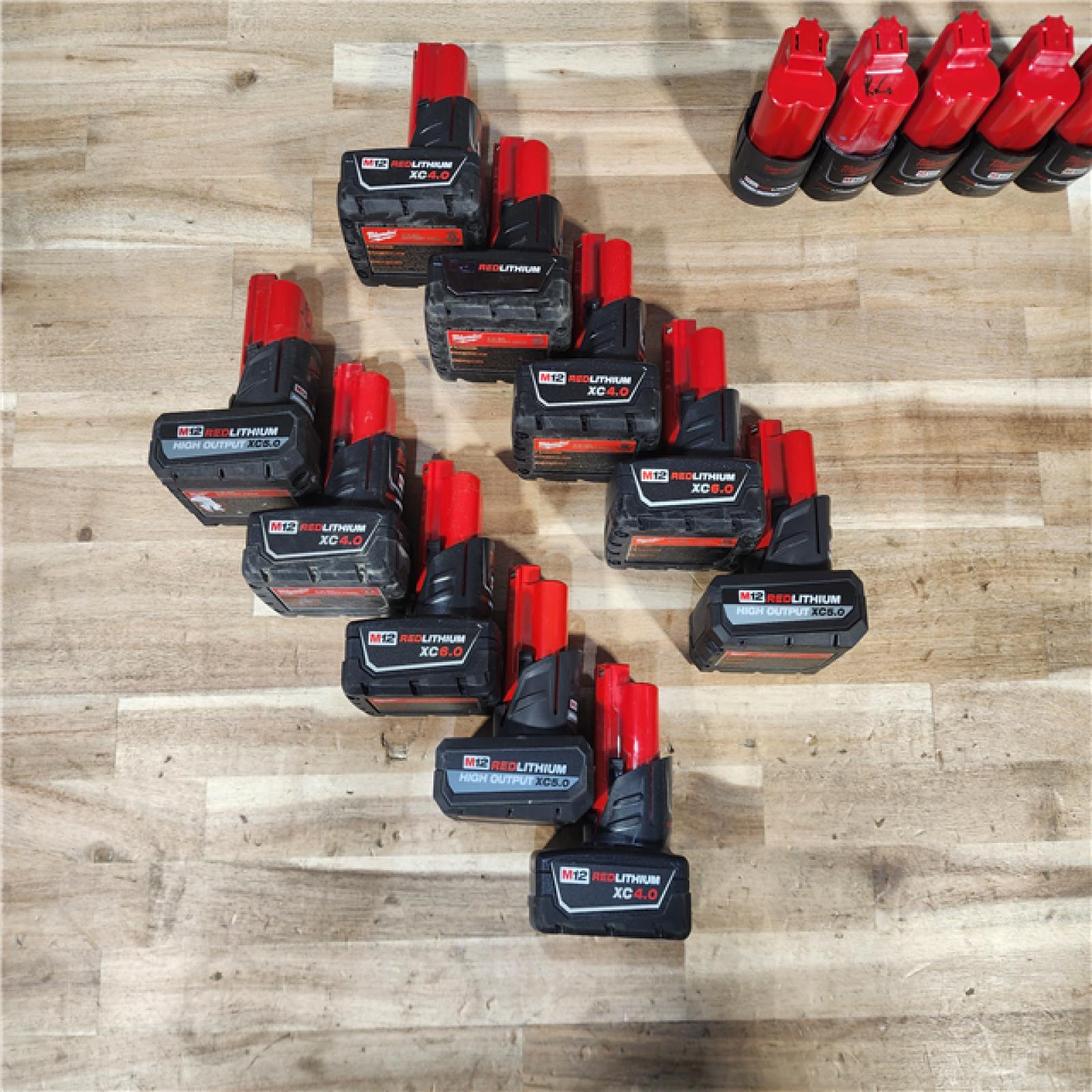 HOUSTON LOCATION - AS-IS MILWAUKEE BATTERY PACK QTY - 15