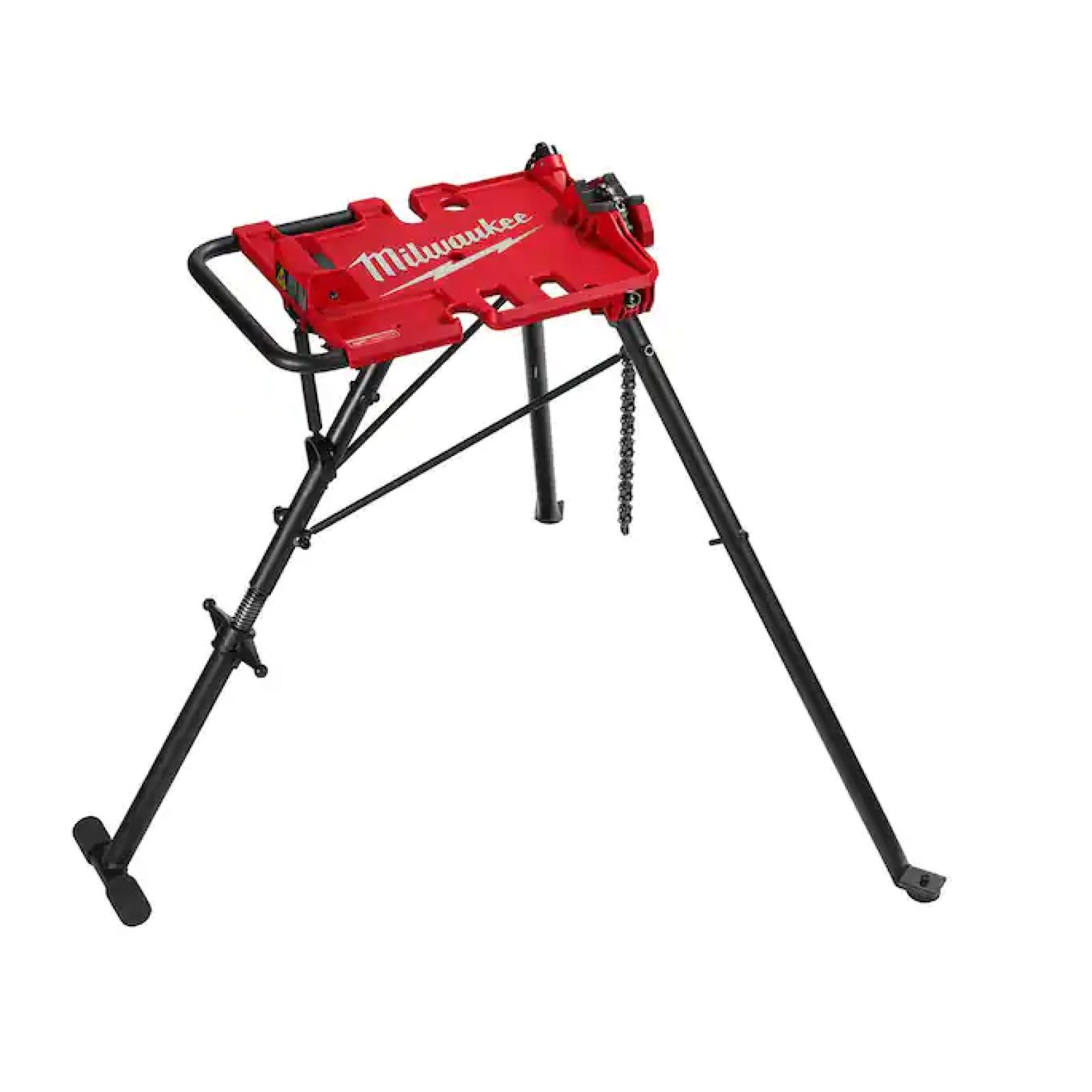 NEW! - Milwaukee 1/8 in. to 6 in. Portable Leveling Tripod Chain Vise Stand
