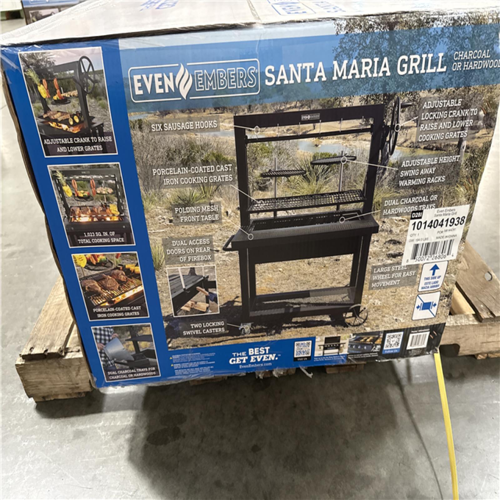 California AS-IS Santa Maria Grill Charcoal or Hardwood (Damaged Box)