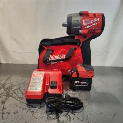 AS-IS- Milwaukee FUEL 18V Lithium-Ion Brushless Cordless 1/2 in. Impact Wrench w/Friction Ring Kit