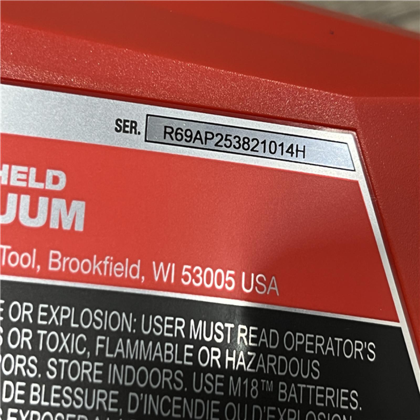 AS-IS Milwaukee 18-Volt Lithium-Ion Brushless Bagless Cordless HEPA Handheld Vacuum (Vacuum Only)
