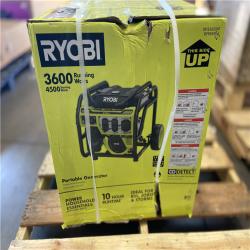 DALLAS LOCATION - RYOBI 3600-Watt Recoil Start Gasoline Powered Portable Generator with CO Shutdown Sensor