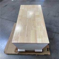 DALLAS LOCATION- HUSKY 46IN 9-DRAWER MOBILE WORKBENCH WITH SOLID WOOD TOP