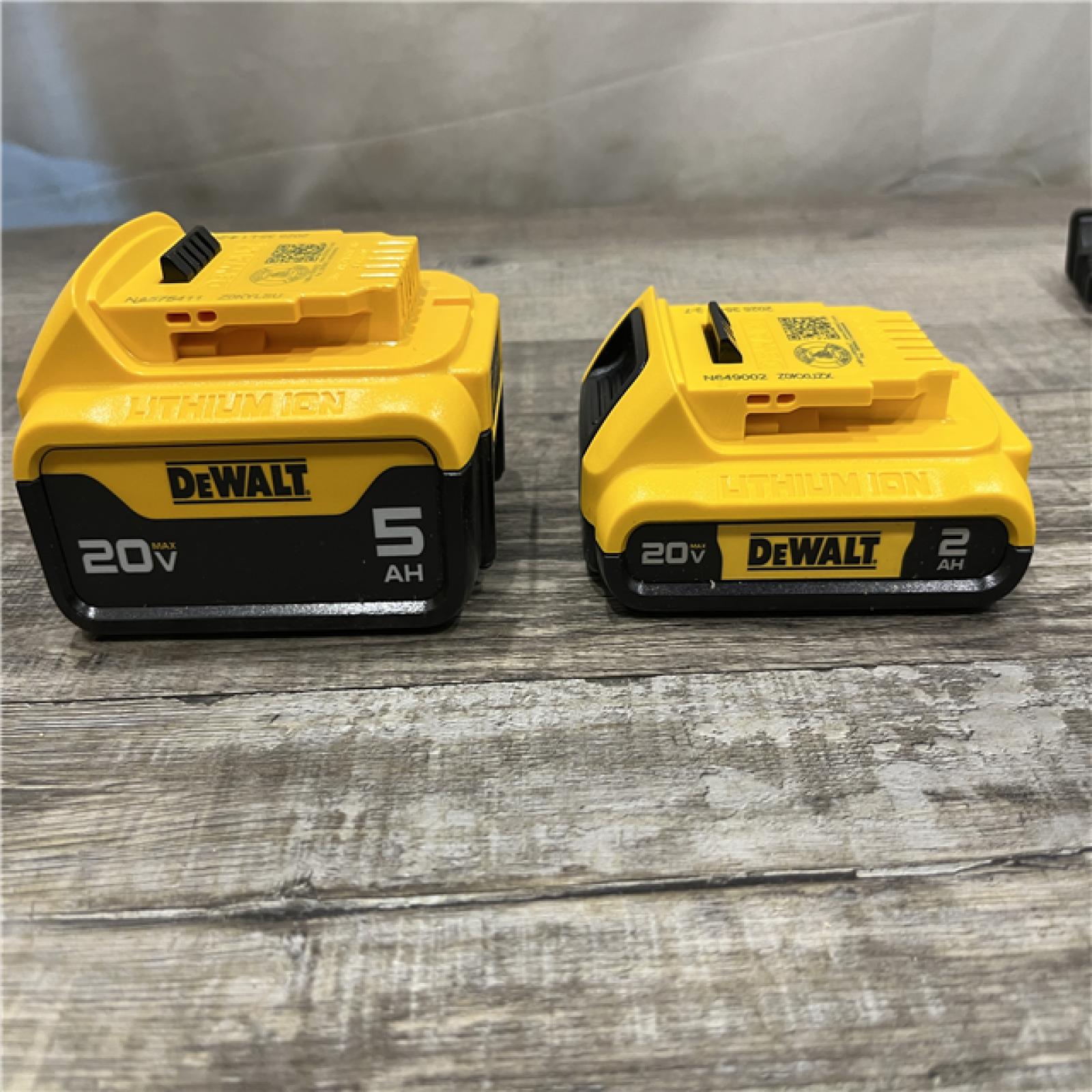 AS-IS DEWALT 20V MAX Lithium-Ion Battery Kit with 5.0Ah and 2.0Ah Battery and Charger