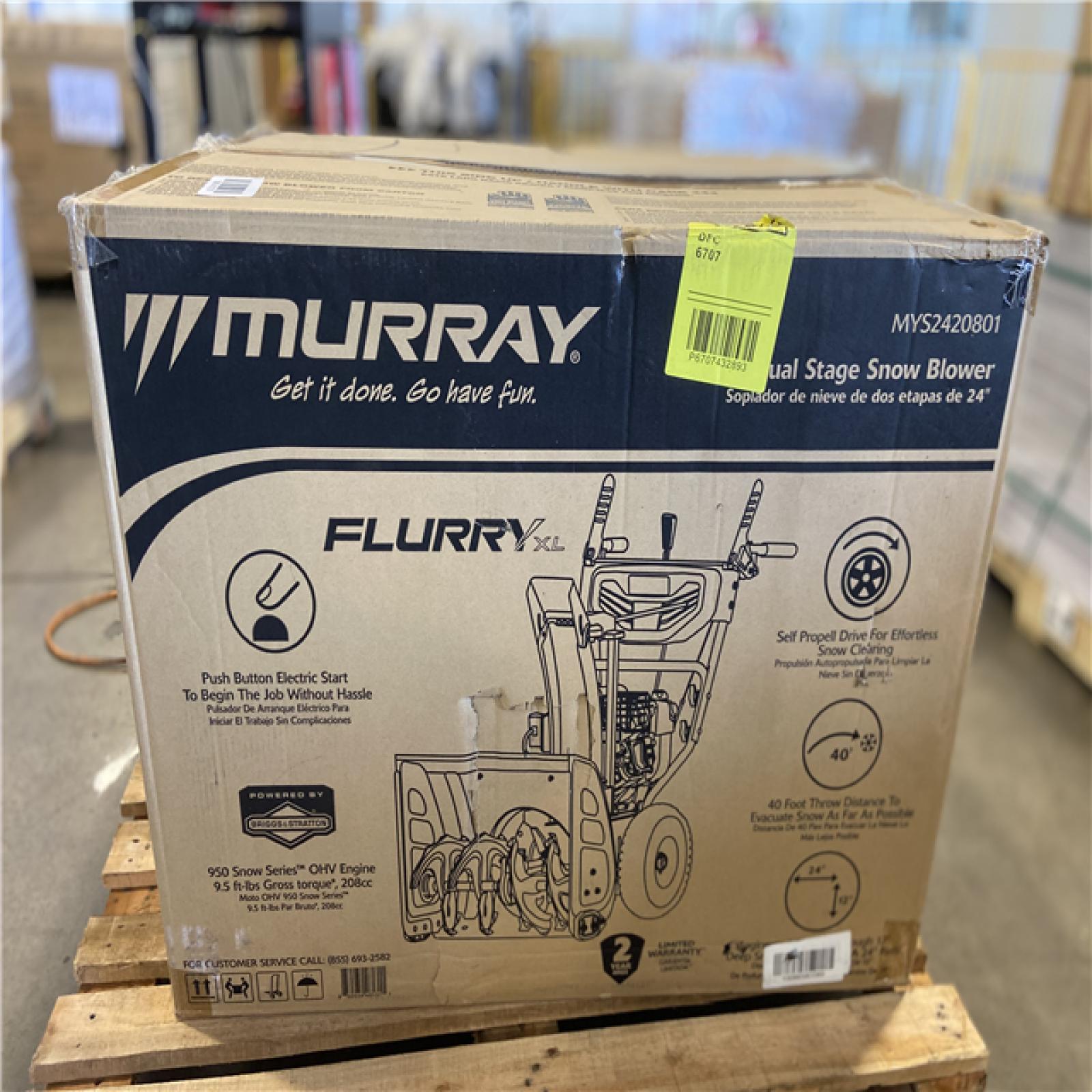 DALLAS LOCATION - Murray 24 in. 208cc Self-Propelled 2-Stage Gas Snow Blower with Electric Start