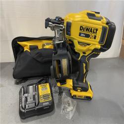 AS-IS - DEWALT 20V MAX Lithium-Ion 15-Degree Electric Cordless Roofing Nailer Kit