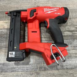 AS-IS Milwaukee FUEL 18-Volt Lithium-Ion Brushless Cordless 18-Gauge 1/4 in. Narrow Crown Stapler (Tool-Only)