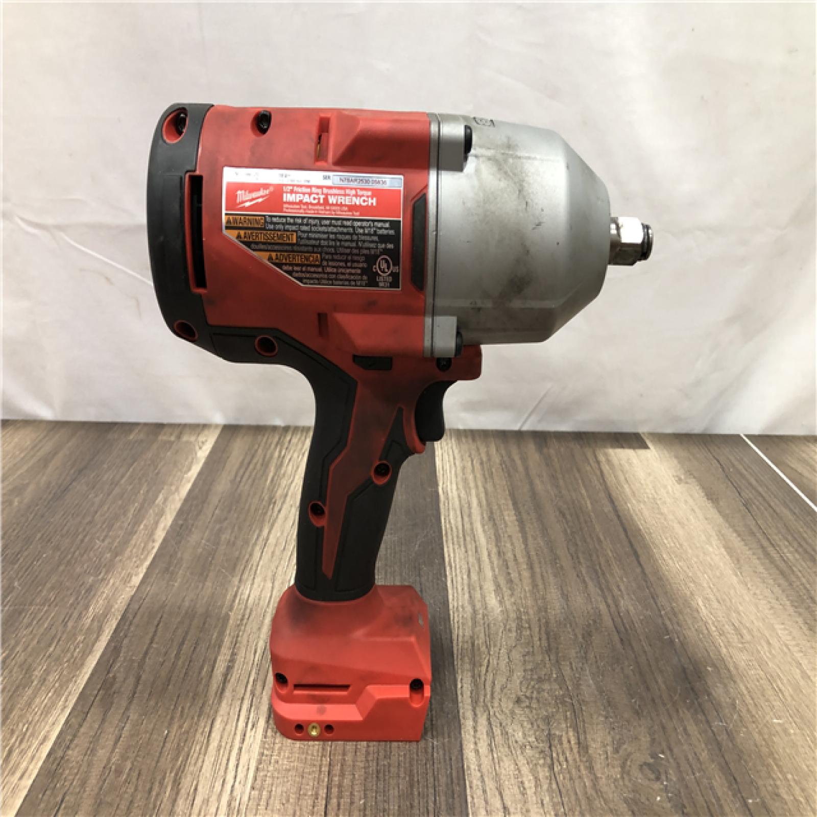 AS-IS Milwaukee 18-Volt Lithium-Ion Brushless 1/2 in. High Torque Impact Wrench with Friction Ring (Tool-Only)