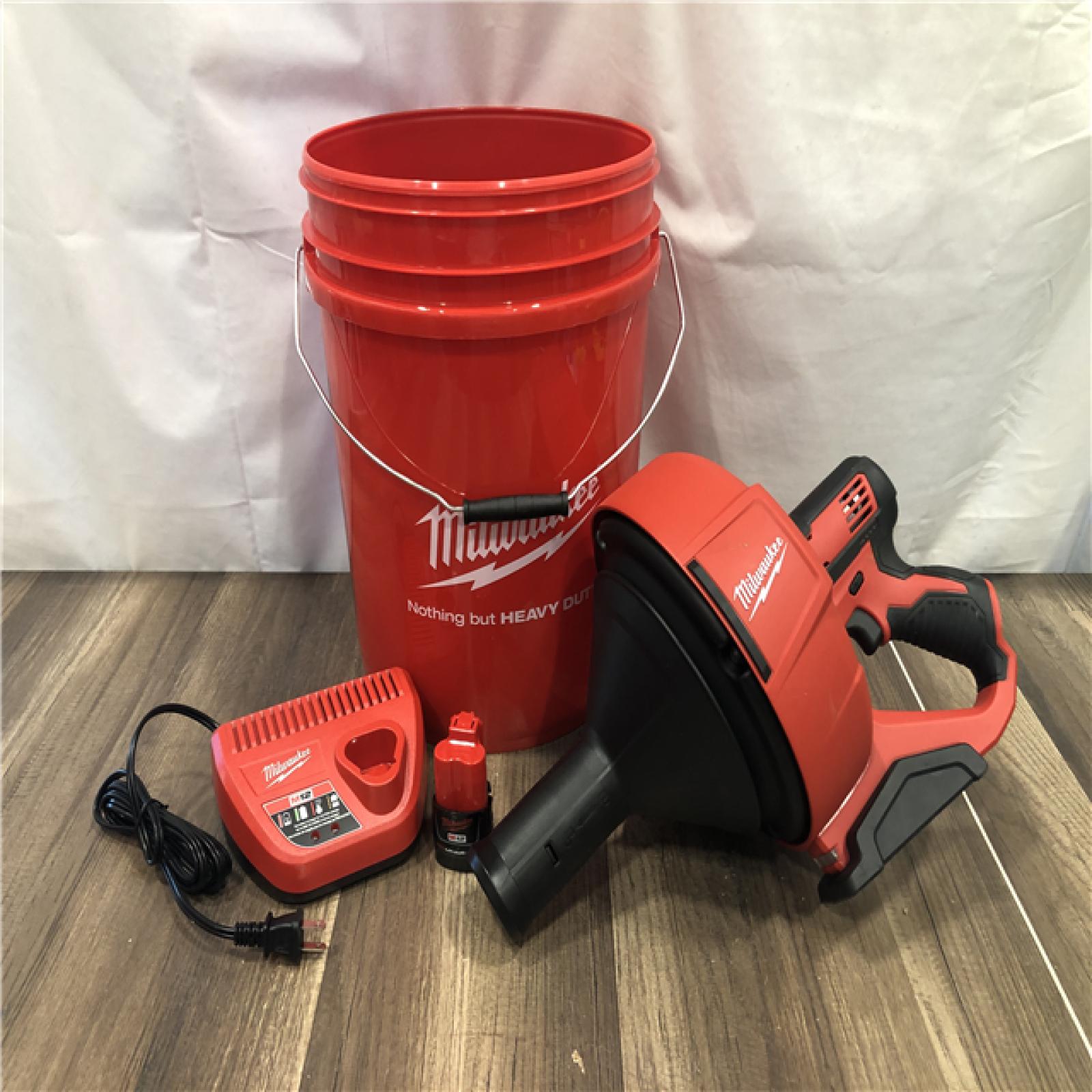 AS-IS Milwaukee 12-V Lithium-Ion Cordless Drain Snake Auger Kit