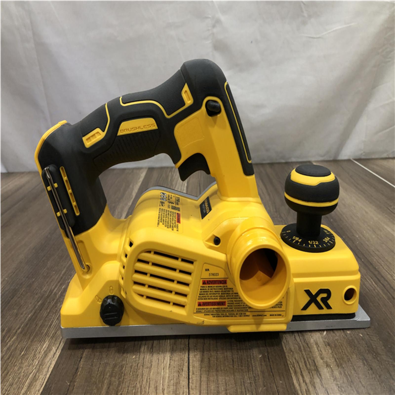AS-IS DEWALT 20V MAX XR Cordless Brushless 3-1/4 in. Planer (Tool Only)