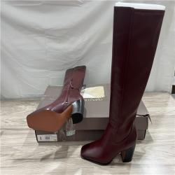 Franco Sarto Women's Jonie Knee High Boots (Oxblood Red Leather) - Size 7.0 M