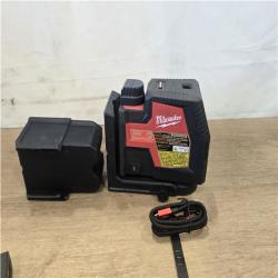 AS-IS Milwaukee Green 100 ft. Cross Line and Plumb Points Rechargeable Laser Level with REDLITHIUM Lithium-Ion