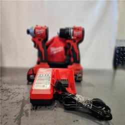 AS-IS- Milwaukee18V Lithium-Ion Brushless Cordless Compact Drill/Impact Combo Kit