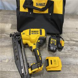 AS-IS DEWALT 20V MAX XR 16-Gauge Electric Cordless Angled Finishing Nailer Kit