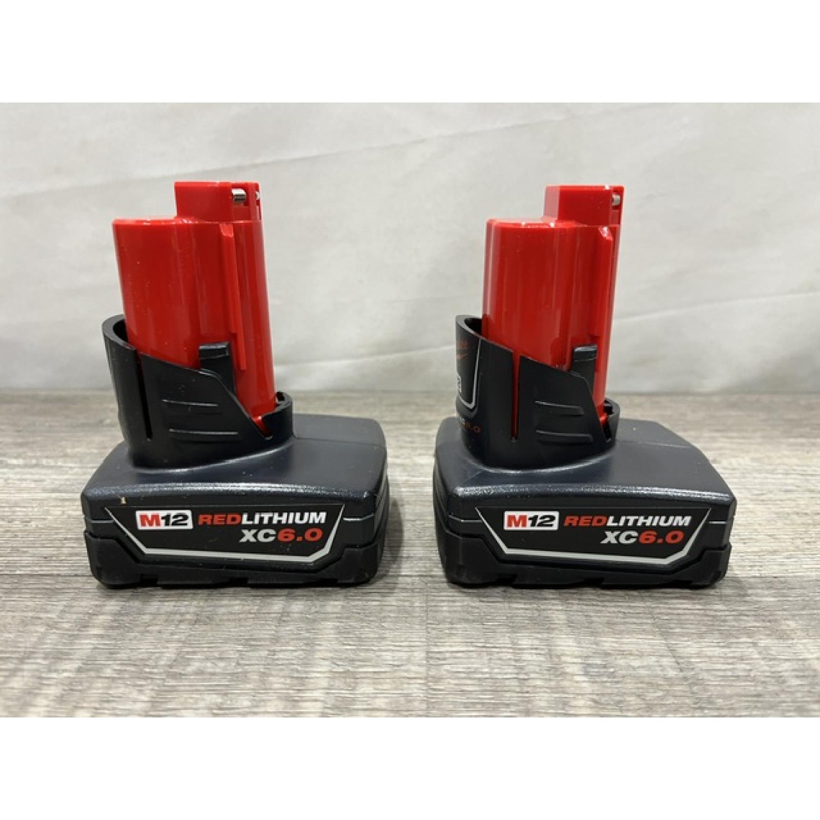 AS-IS Milwaukee 12V Lithium-Ion XC Extended Capacity Battery Pack 6.0Ah (2-Pack)