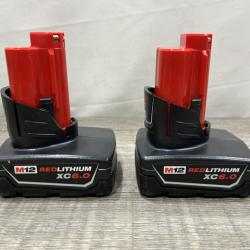 AS-IS Milwaukee 12V Lithium-Ion XC Extended Capacity Battery Pack 6.0Ah (2-Pack)