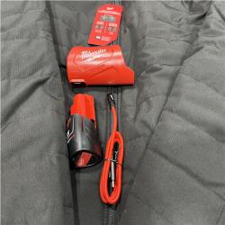 AS-IS Milwaukee Men's Medium 12V Lithium-Ion Cordless AXIS Black Heated Jacket Kit