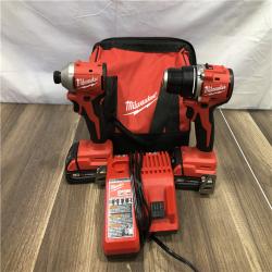 AS-IS Milwaukee 18V Lithium-Ion Brushless Cordless Compact Drill/Impact Combo Kit