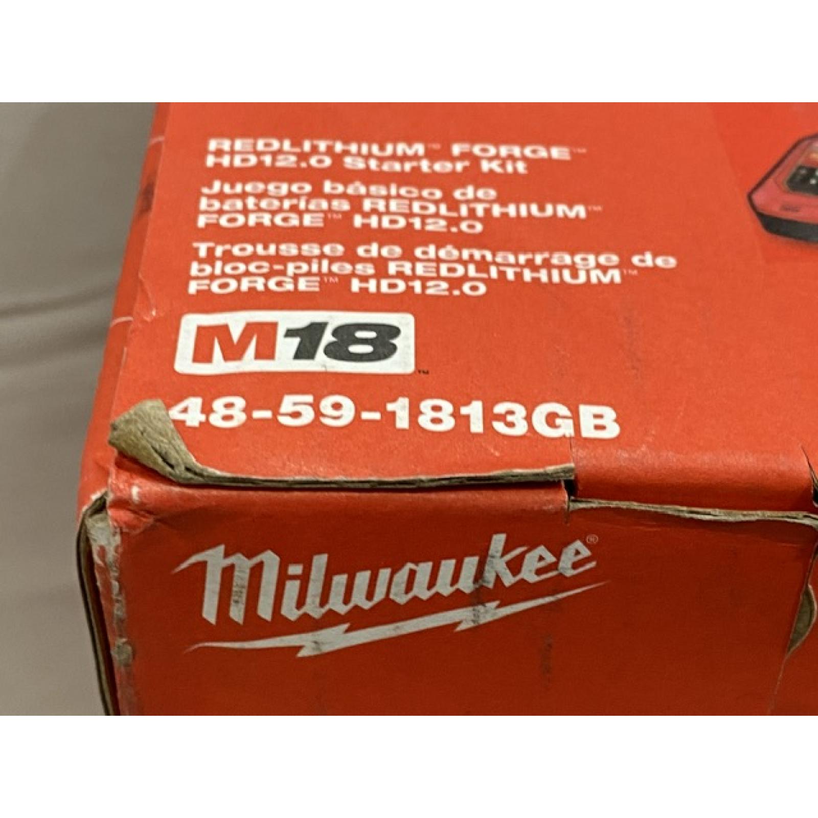 NEW - Milwaukee 18-Volt Lithium-Ion REDLITHIUM FORGE Starter Kit with 12. 0Ah Battery and Charger