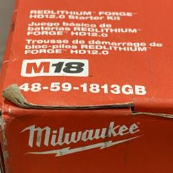 NEW - Milwaukee 18-Volt Lithium-Ion REDLITHIUM FORGE Starter Kit with 12. 0Ah Battery and Charger