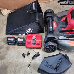 HOUSTON LOCATION - AS-IS M18 FUEL Brushless Cordless 21 in. Walk Behind Dual Battery Self-Propelled Mower W/(2) 12.0Ah Battery and Rapid Charger