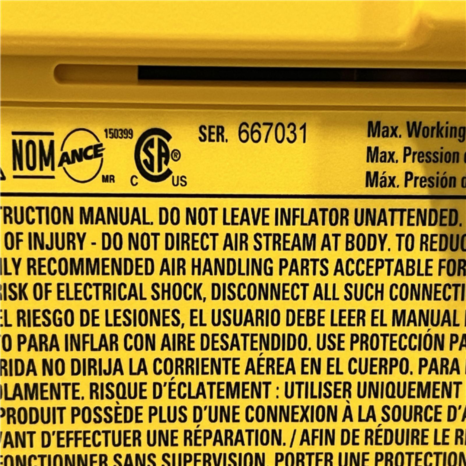 AS-IS DEWALT 20V MAX Cordless Electric Portable Inflator (Tool Only)