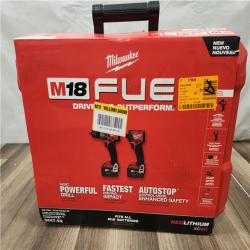 AS-IS Milwaukee M18 FUEL 18V Lithium-Ion Brushless Cordless Hammer Drill and Impact Driver Combo Kit (2-Tool) with 2 Batteries