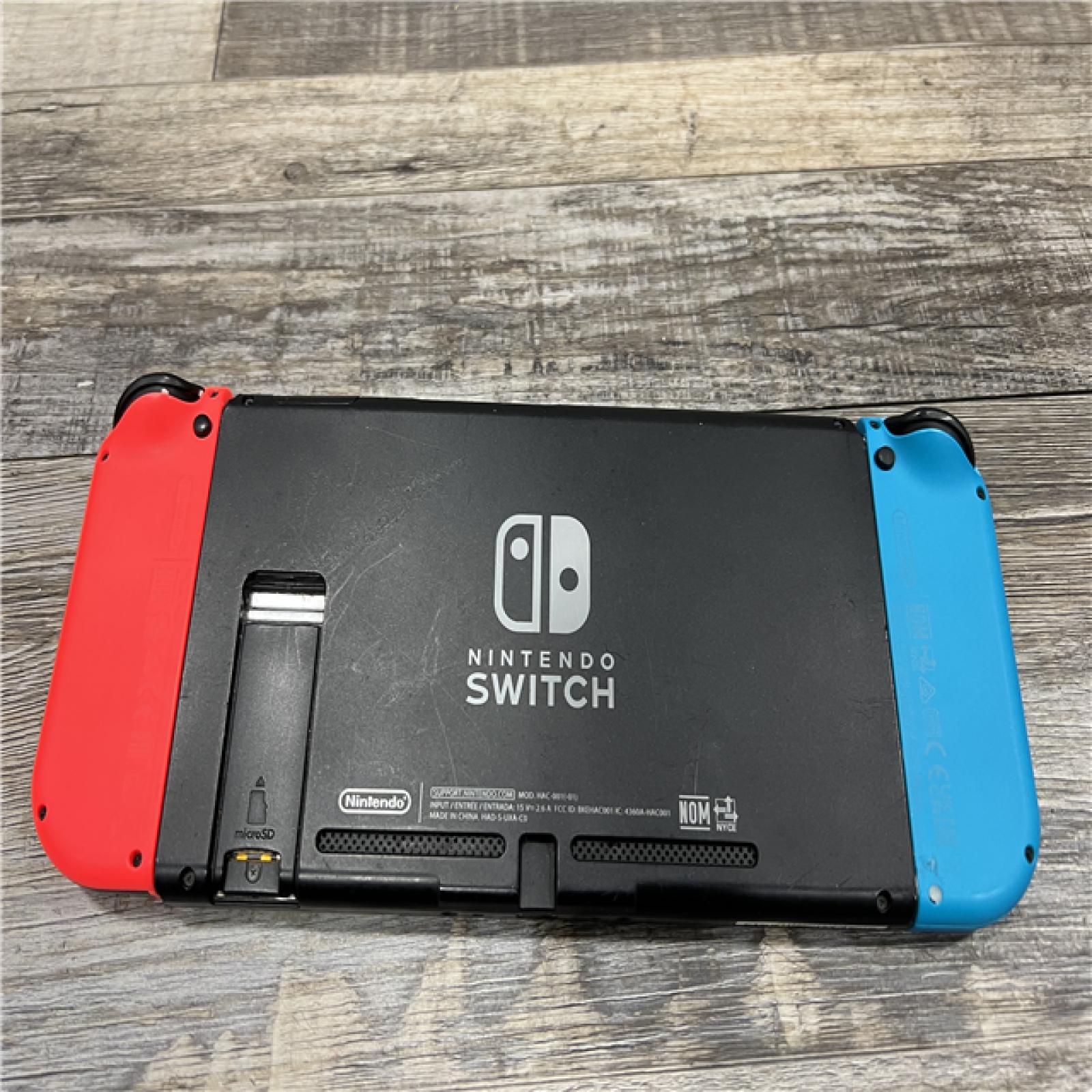 AS-IS Nintendo Switch with Neon Blue and Neon Red Joy-Con