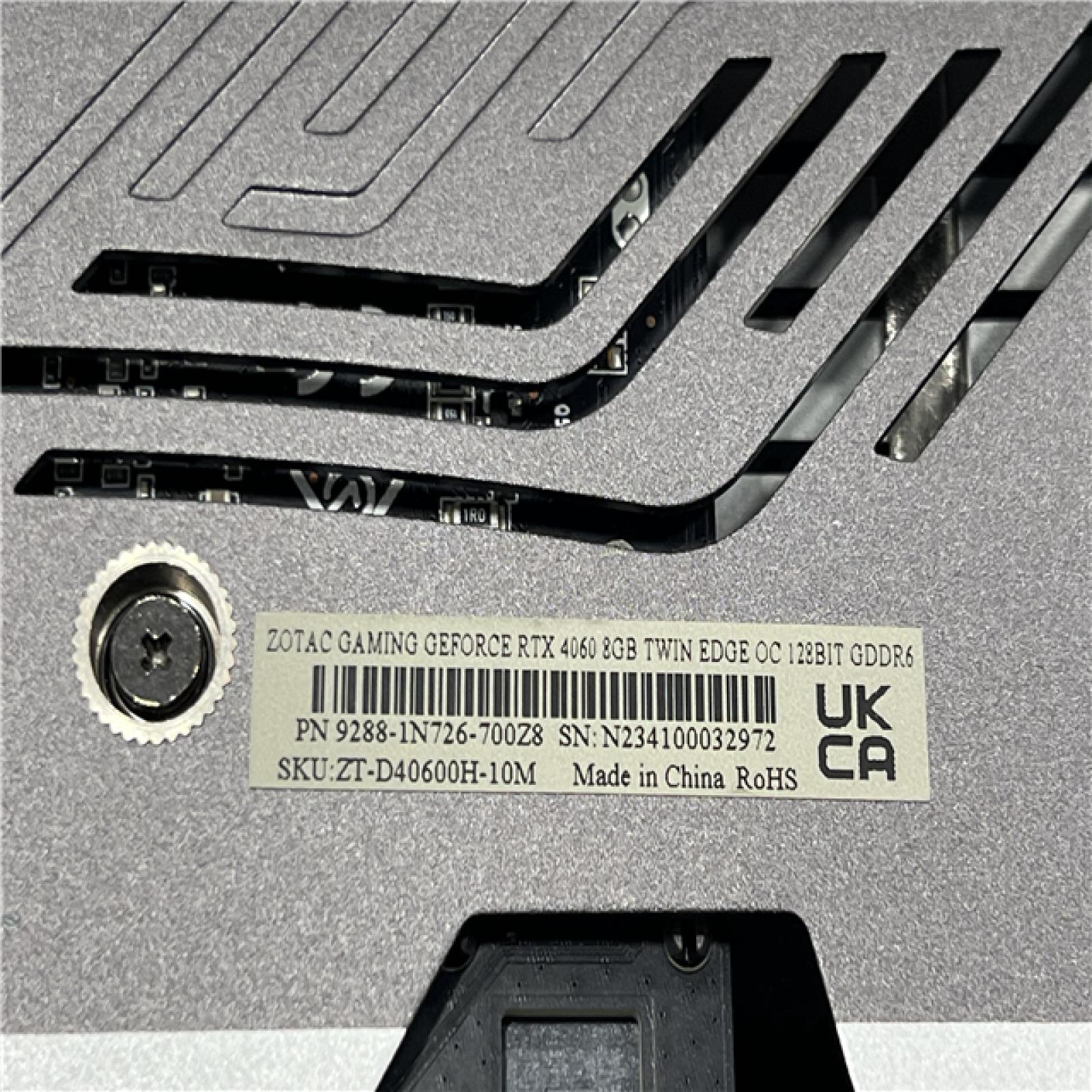 AS-IS ZOTAC Gaming Geforce RTX 4060 8GB Twin Edge GDDR6