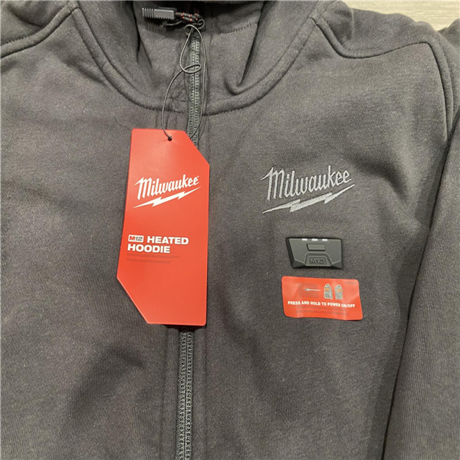 AS-IS Milwaukee Men's Large 12-Volt Lithium Ion Cordless Black Heated Hooded Jacket (Jacket Only)