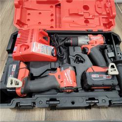 AS-IS Milwaukee M18 FUEL 18V Lithium-Ion Brushless Cordless Hammer Drill and Impact Driver Combo Kit (2-Tool) with 2 Batteries