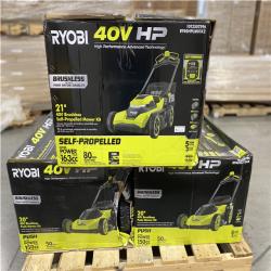 DALLAS LOCATION- AS-IS RYOBI MIXED MOWER PALLET (3 UNITS)