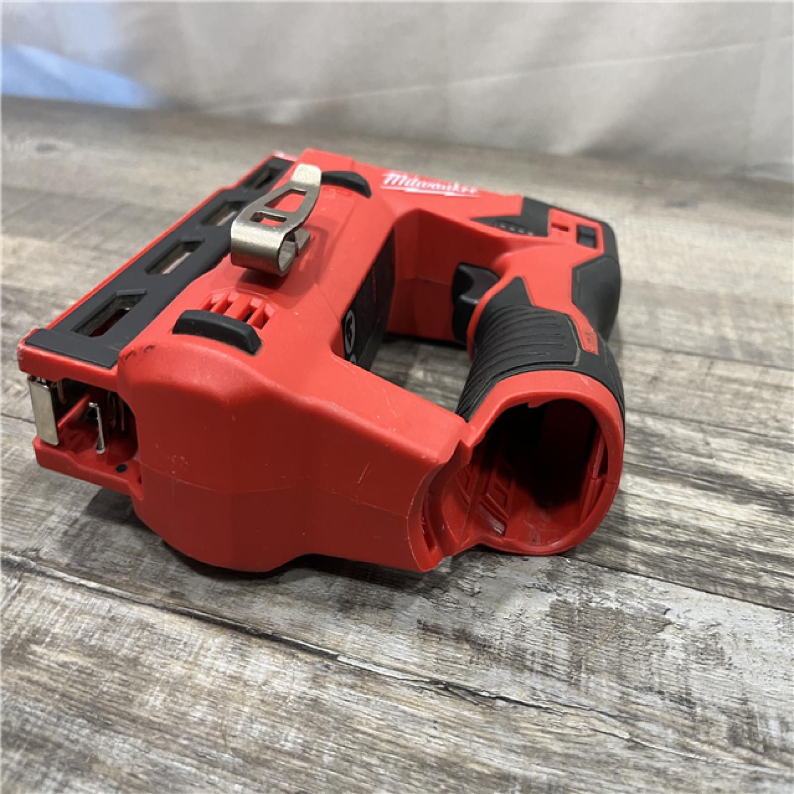 AS-IS Milwaukee 12-Volt Lithium-Ion Cordless 3/8 in. Crown Stapler (Tool-Only)