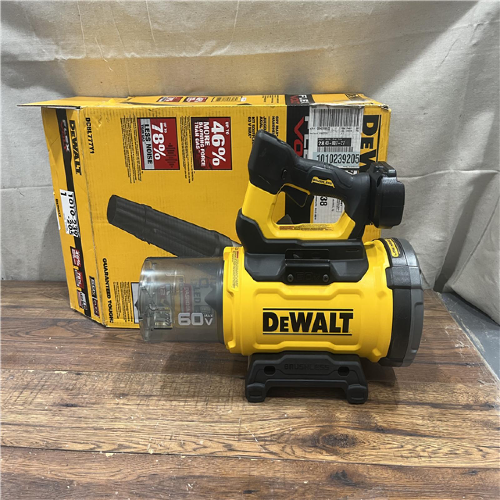 AS-IS DEWALT FLEXVOLT 60V MAX 160 MPH 760 CFM Brushless Cordless  and Charger