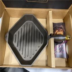 AS-IS Finex Cast Iron Collection 11.6 in. Cast Iron Grill Pan in Iron Patina