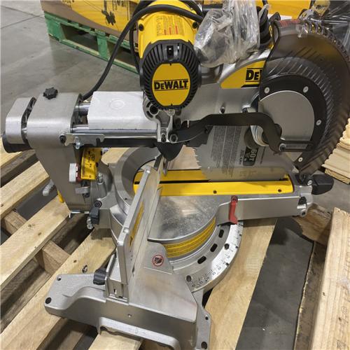 As-Is- DEWALT 15 Amp Corded 12 in. Double Bevel Sliding Compound Miter Saw